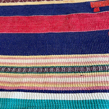 Load image into Gallery viewer, Vintage Kantha (Heavy style) with multi coloured stripes  H2