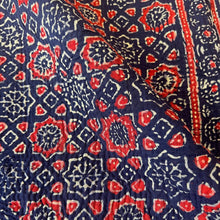 Load image into Gallery viewer, Vintage Kantha Quilt Red and Blue Background B3