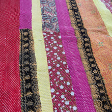 Load image into Gallery viewer, Vintage Heavy Kantha - Quilt Multi Coloured with Lighter second side H7