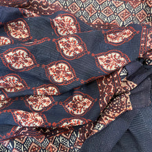 Load image into Gallery viewer, Vintage Kantha Quilt Red and Blue Background  B1