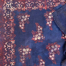 Load image into Gallery viewer, Vintage Kantha Quilt Red and Blue Background B2