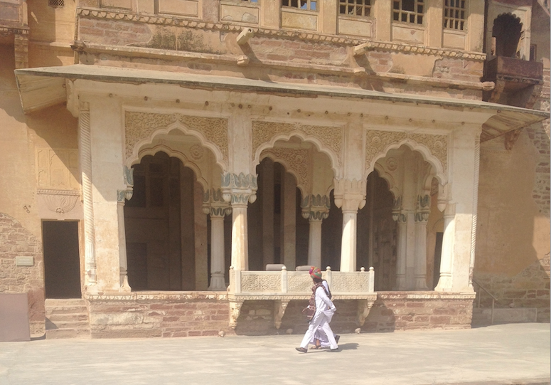 Historic architecture on the original welcome banner