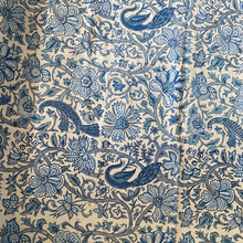 Load image into Gallery viewer, Woodblock - Floral and Birds Blue and White
