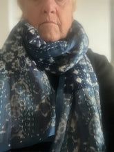 Load image into Gallery viewer, Indigo Patchwork Scarf - or Tablerunner IND 05
