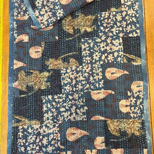 Load image into Gallery viewer, Indigo Patchwork Scarf - or tablerunner. IND 03
