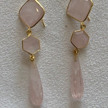 Load image into Gallery viewer, Soft pink three tier earrings BZLSE004
